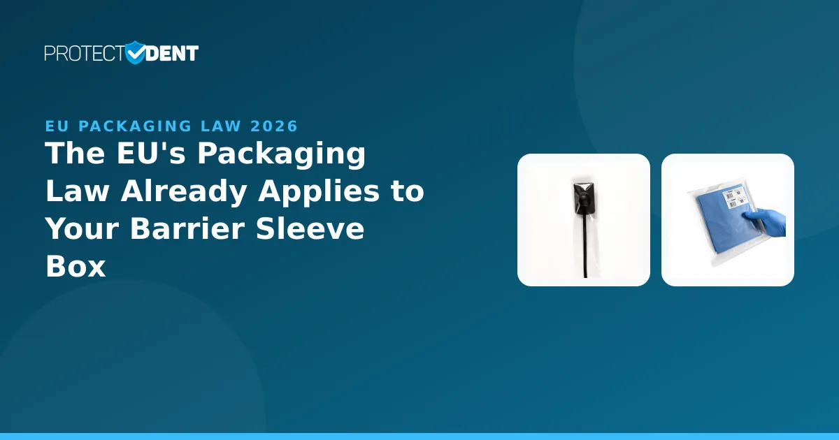 PROTECTDENT banner: EU packaging regulation and barrier sleeve packaging