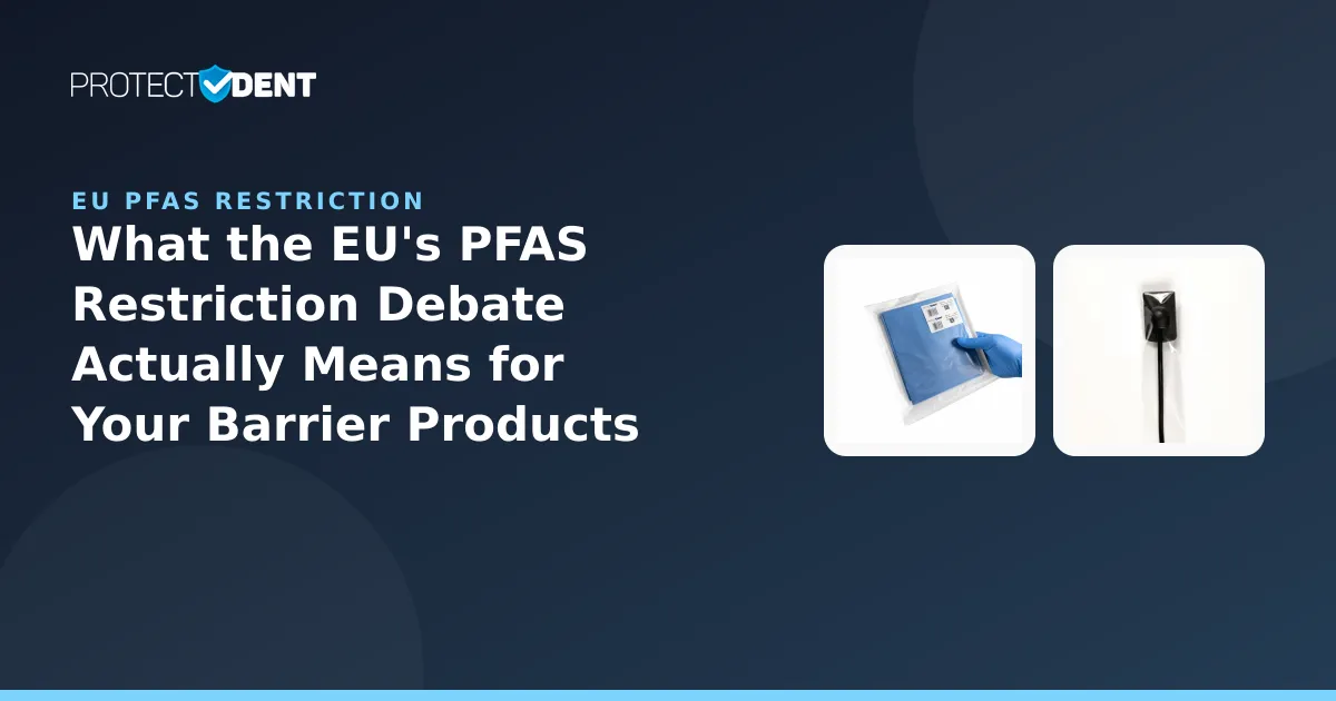 PROTECTDENT banner: EU PFAS restriction and dental barrier materials